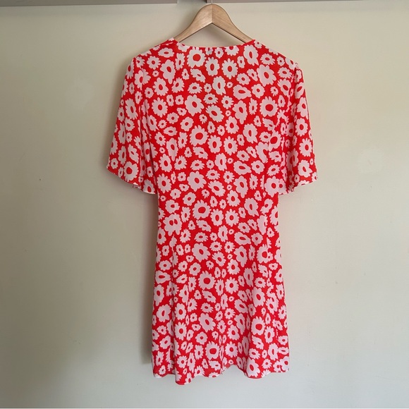 ASOS Red floral Minidress 14 - Picture 2 of 7
